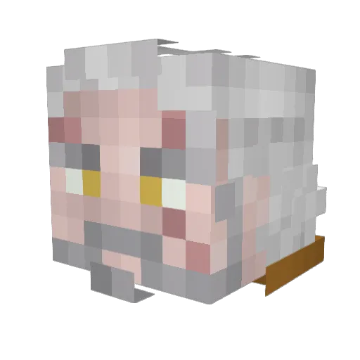 SOBLZN Minecraft avatar head, 3D render