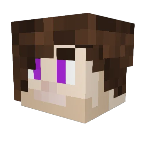 SOBRII Minecraft avatar head, 3D render
