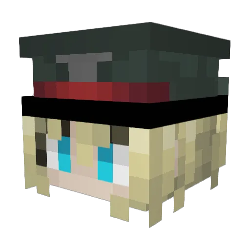 SOCIOPATHz Minecraft avatar head, 3D render