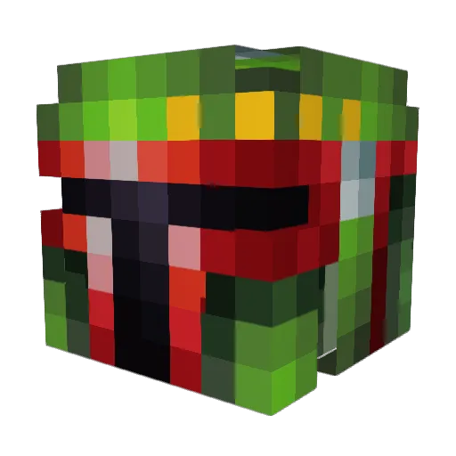 SOCpuppet Minecraft avatar head, 3D render