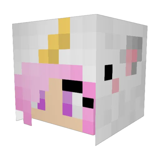 SOEPowo Minecraft avatar head, 3D render