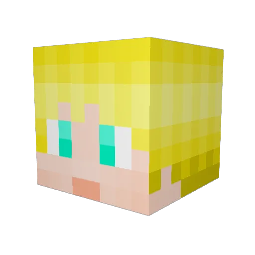 SOFTY12 Minecraft avatar head, 3D render