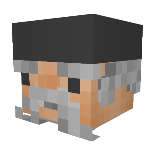 SOKmeister Minecraft avatar head, 3D render
