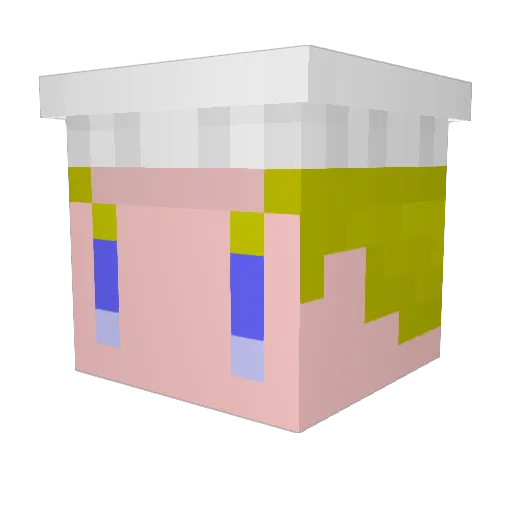 SOLD0730 Minecraft avatar head, 3D render