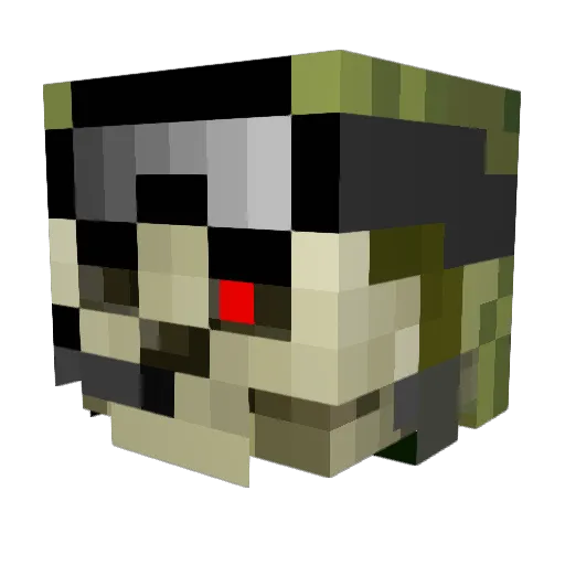 SOLDIER_GX Minecraft avatar head, 3D render