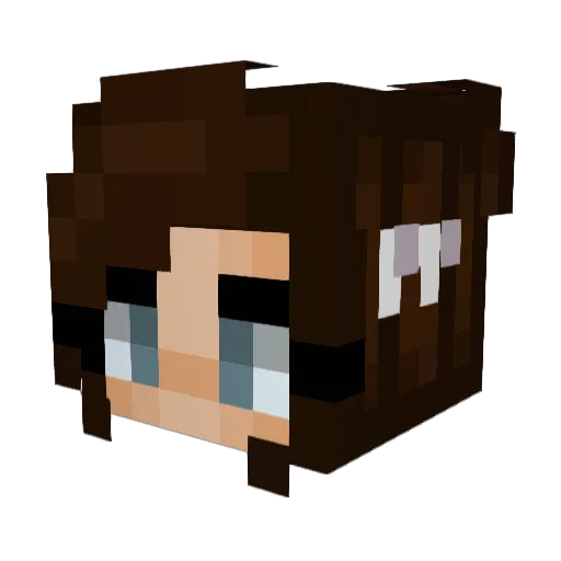 SOLDIERvii Minecraft avatar head, 3D render