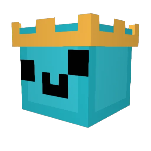 SOLPONG Minecraft avatar head, 3D render