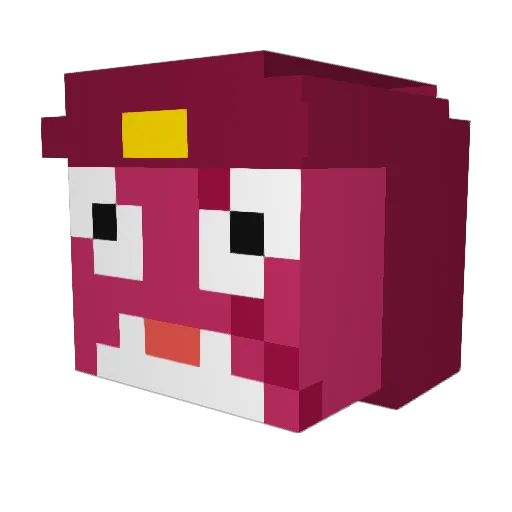 SOMALANG Minecraft avatar head, 3D render