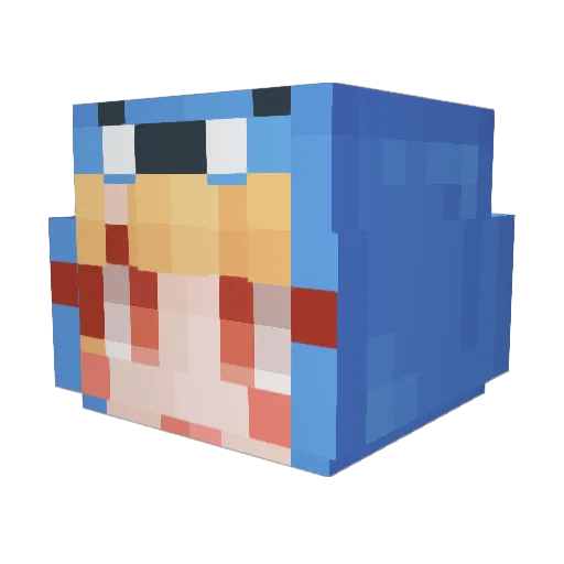 SOMANGO_ Minecraft avatar head, 3D render