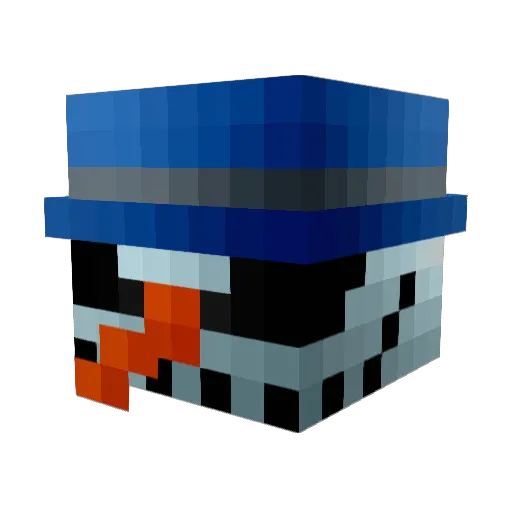 SOMBREROSNOWMAN Minecraft avatar head, 3D render