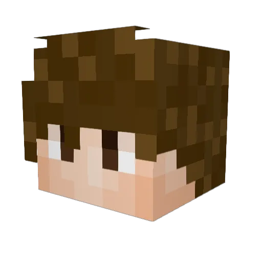 SOMMERDOGG Minecraft avatar head, 3D render