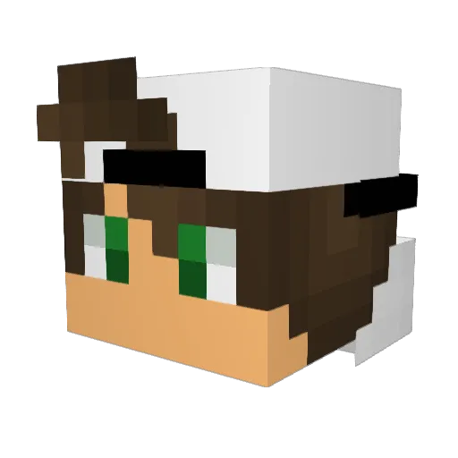 SONIA445 Minecraft avatar head, 3D render
