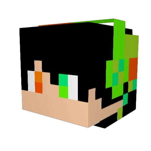 SONIX_PL Minecraft avatar head, 3D render