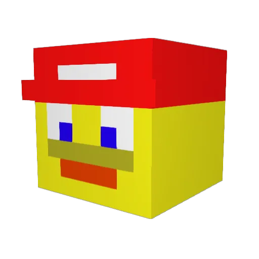 SONOSETTE Minecraft avatar head, 3D render