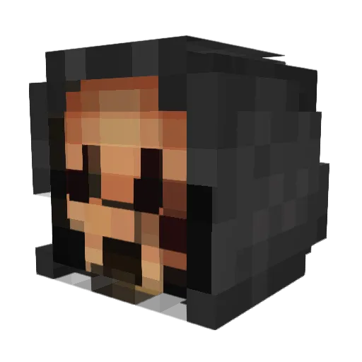SOPAKUN Minecraft avatar head, 3D render