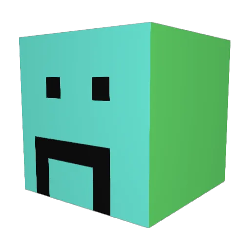 SOPPYMAN Minecraft avatar head, 3D render