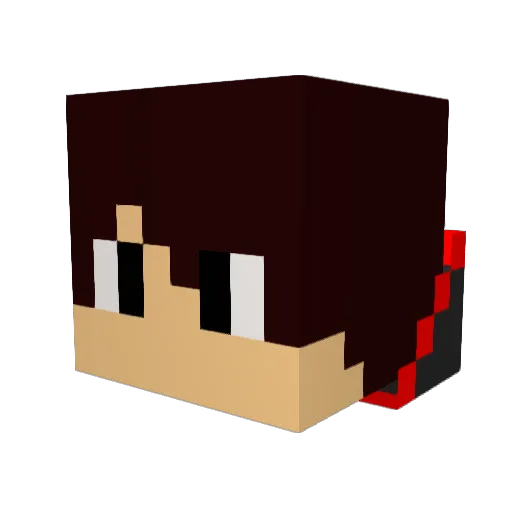SOR3XV4 Minecraft avatar head, 3D render