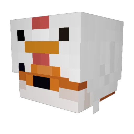 SORARO Minecraft avatar head, 3D render