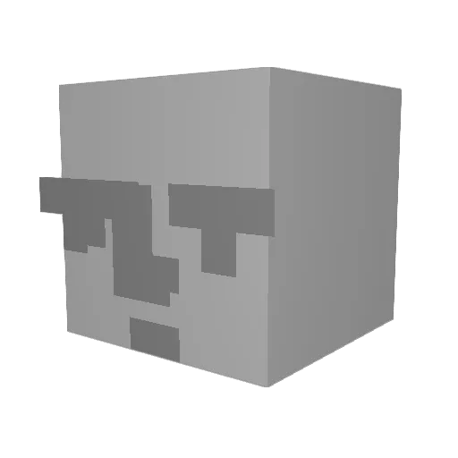 SORO4277 Minecraft avatar head, 3D render
