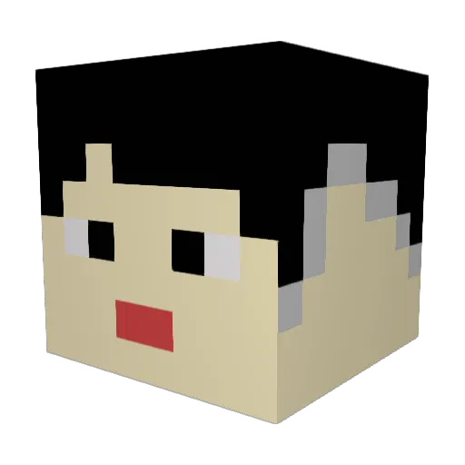 SOSOEASY Minecraft avatar head, 3D render
