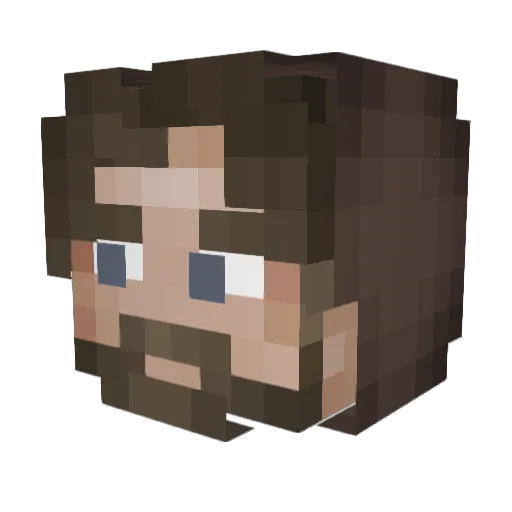 SOTAC757 Minecraft avatar head, 3D render
