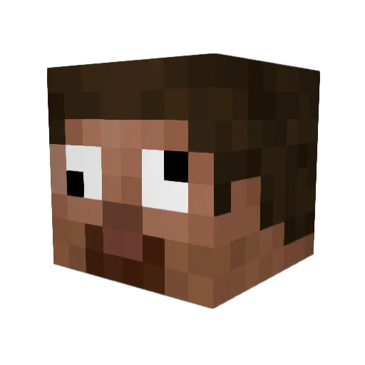 SOU20001 Minecraft avatar head, 3D render