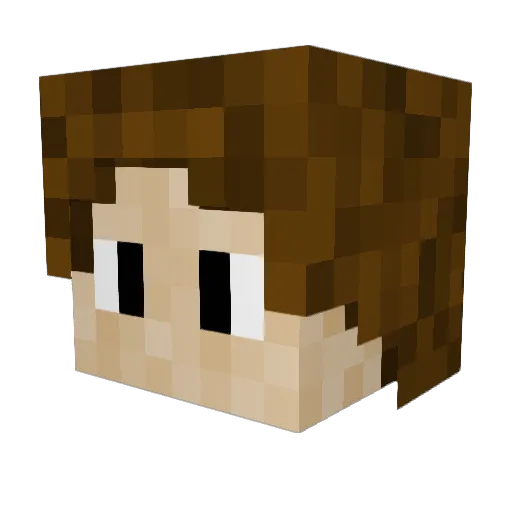 SOUMAIDA Minecraft avatar head, 3D render