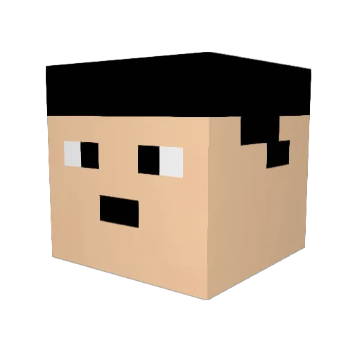 SOUTA3333 Minecraft avatar head, 3D render