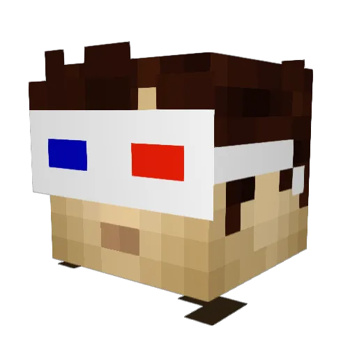 SOpraHB Minecraft avatar head, 3D render