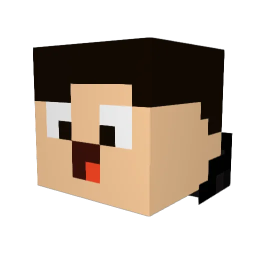SOswald Minecraft avatar head, 3D render