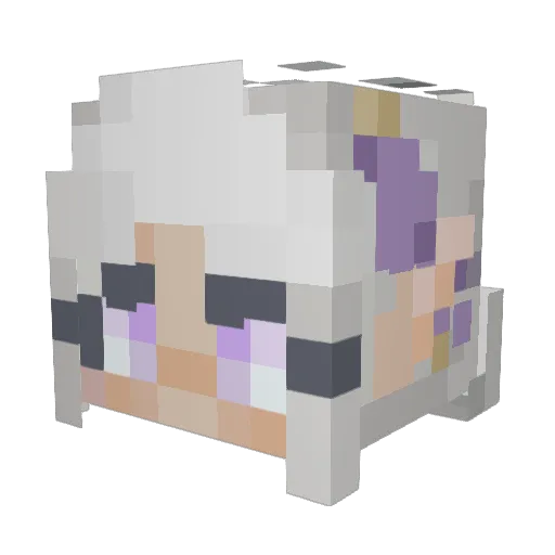 SP00K3D161 Minecraft avatar head, 3D render