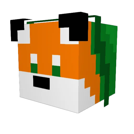 SP00Z Minecraft avatar head, 3D render