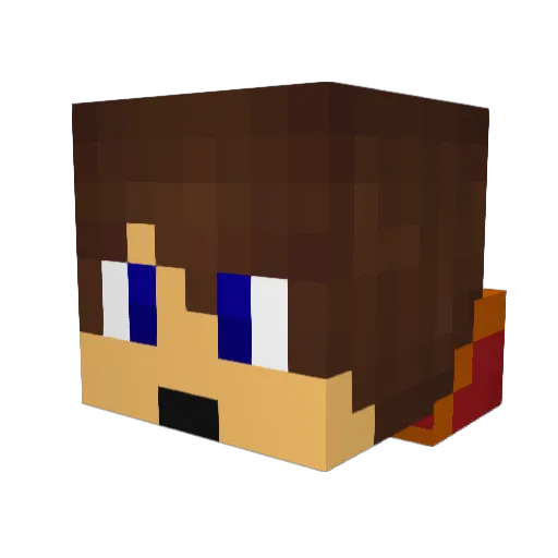 SP110 Minecraft avatar head, 3D render