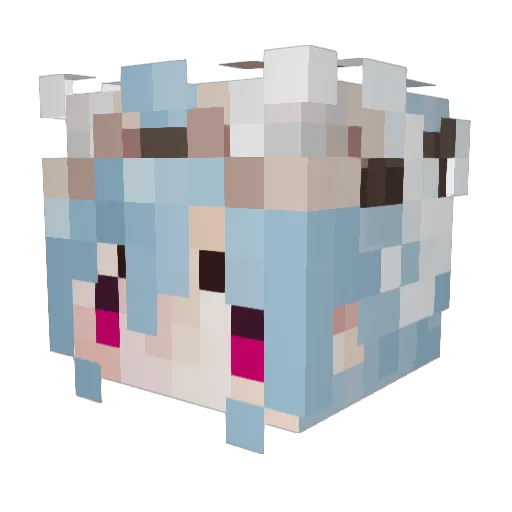 SP1290 Minecraft avatar head, 3D render