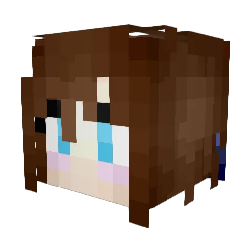 SP4RK13R Minecraft avatar head, 3D render