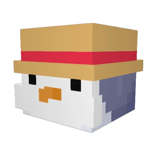SP6RT4 Minecraft avatar head, 3D render