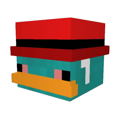SPACELOBSTER178 Minecraft avatar head, 3D render