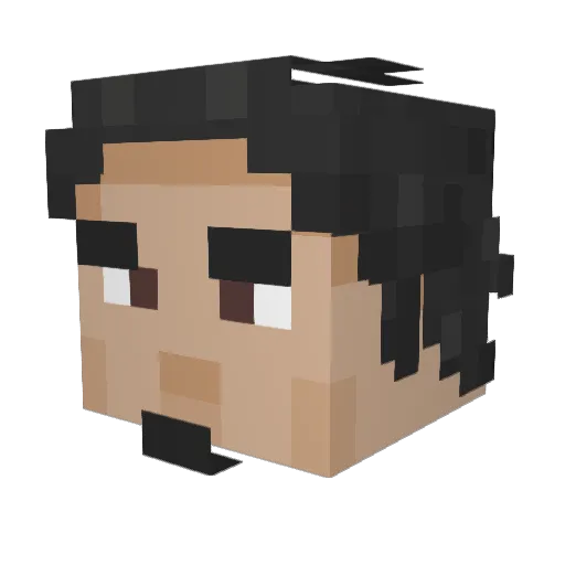 SPAGHET1123 Minecraft avatar head, 3D render