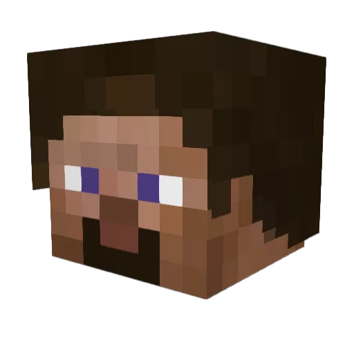 SPAMRO Minecraft avatar head, 3D render