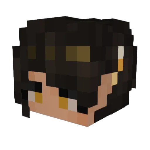 SPANI_84 Minecraft avatar head, 3D render