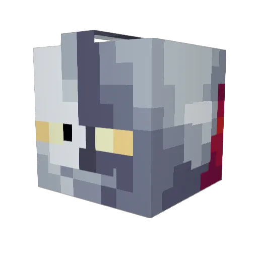 SPANT_CONT908 Minecraft avatar head, 3D render