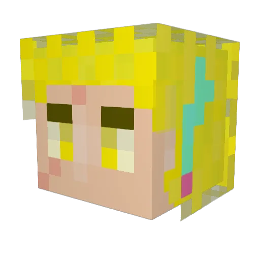 SPARKLIN_ Minecraft avatar head, 3D render