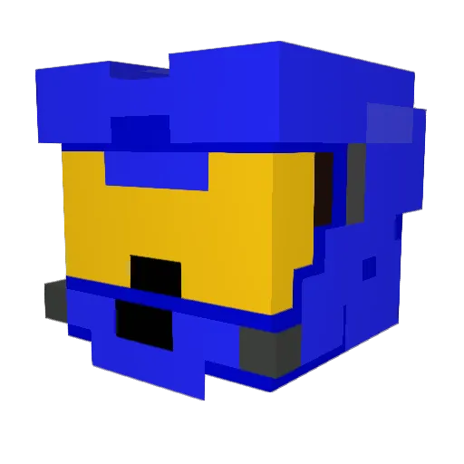 SPARTAN099 Minecraft avatar head, 3D render