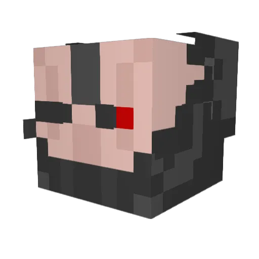 SPAZM0ID Minecraft avatar head, 3D render