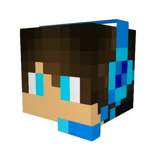 SPAZZMAN Minecraft avatar head, 3D render