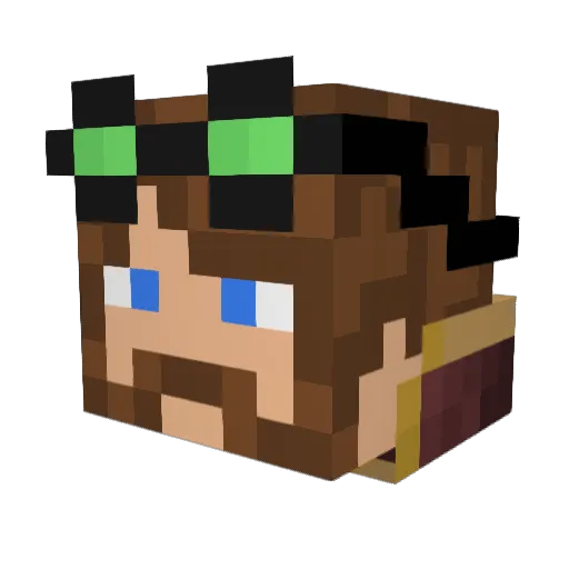 SPAZiNZ Minecraft avatar head, 3D render