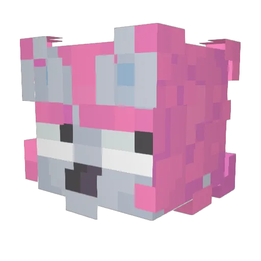 SPBPL055 Minecraft avatar head, 3D render