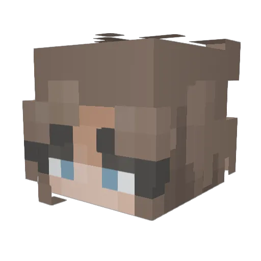SPDII Minecraft avatar head, 3D render