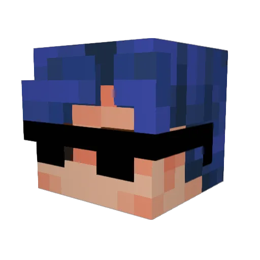 SPECTRR3 Minecraft avatar head, 3D render