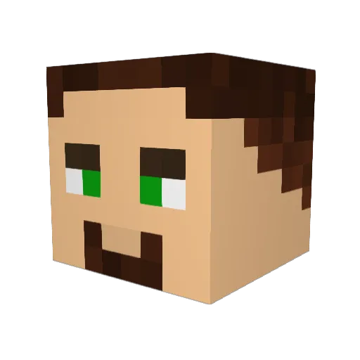 SPFCBRUN3 Minecraft avatar head, 3D render